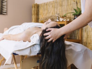 Hair washing and scalp treatment